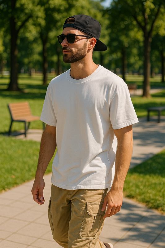 Set aus Bluse, Mütze und Sonnenbrille